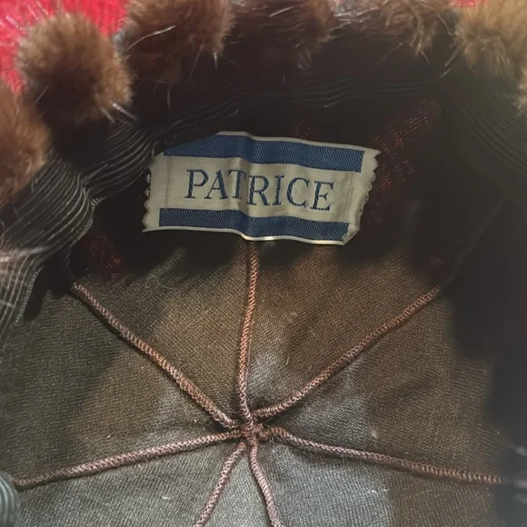 Women's Vintage Mahogany Ranch Mink Tail Hat - Picture 3 of 6